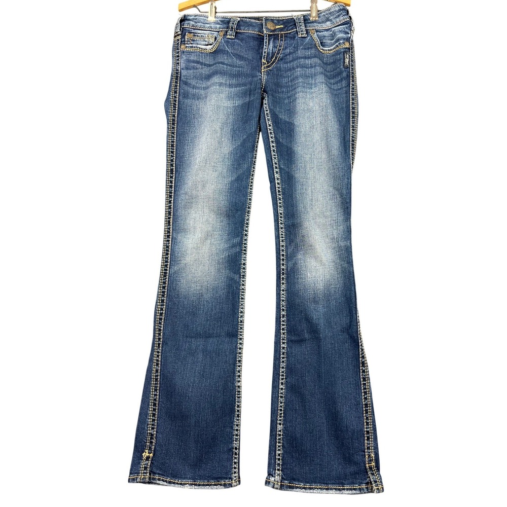 Silver Jeans Co Frances Women 28 Frances 18 Flare Blue Denim Low Rise Good